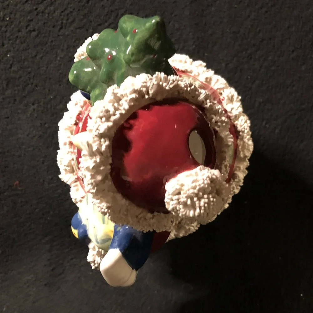 🆕 NWOT - Ceramic 2 Piece Snowman Candle Holder ⛄️🎄🕯